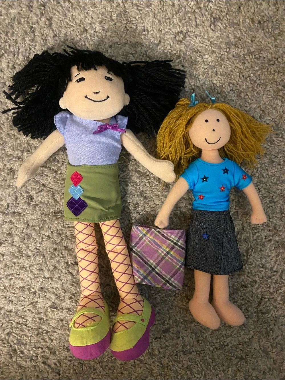 2002 Groovy Girls Tomika plush rag doll by Manhattan Toy and Friend.
